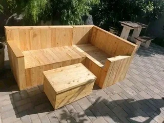 L shape benches