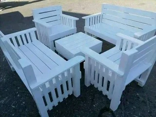 L shape benches