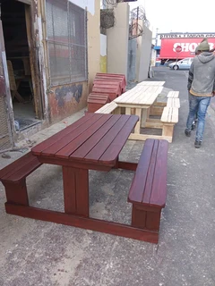 Picnic benches