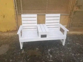L shape benches