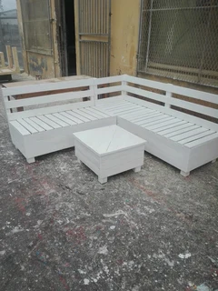 L shape benches