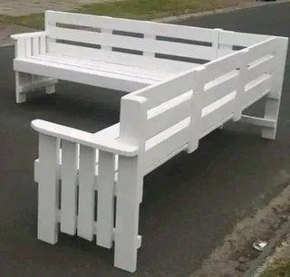 L shape benches