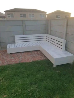 L shape benches