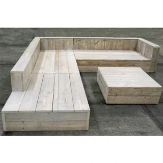 L shape benches