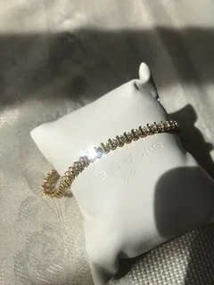 14 carat imported gold and diamond bracelet