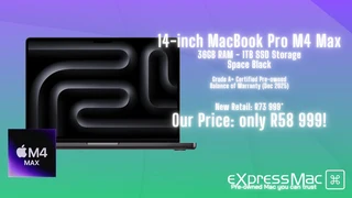 MacBook Pro 14-inch M4 Max–36GB RAM–1TB SSD (2024) Space Black, Apple Warranty! Very Clean. GD