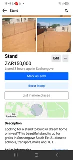 Land/Stand - Ad posted by nomvume majikijela