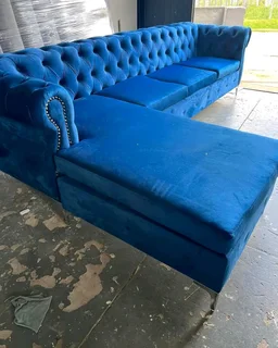 L shape chesterfields couch