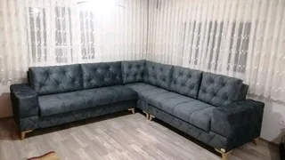 L shape chesterfields couch