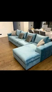 L shape chesterfields couch