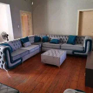 L shape chesterfields couch