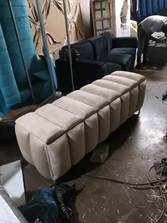 Round and rectangular ottomans