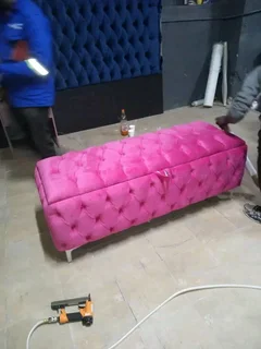 Round and rectangular ottomans