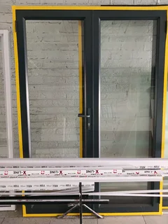 Aluminum double glaze doors