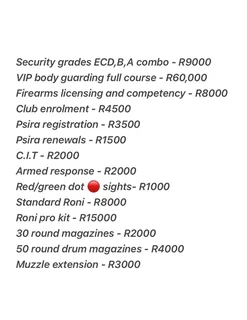 License,competency and security grades