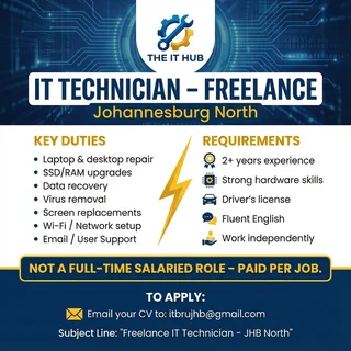 IT Technician – Freelance (Johannesburg North)