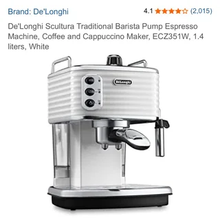 Delonghi Scultura Pump Espresso Coffee Machine