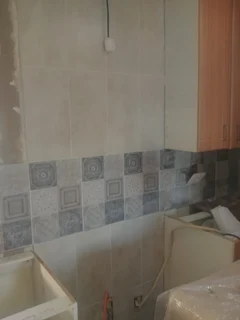 Tiling, cladding, painting and ceiling