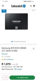 SSD Samsung 250GB 870 EVO SATA Drive