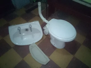 Hand wash basin and toilet