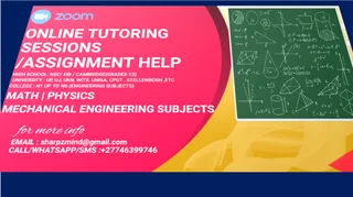 Tuition, Modules: math (grd8-12) and Tertiary levels (first and Second Year)