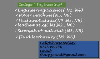 Tuition, Modules: math (grd8-12) and Tertiary levels (first and Second Year)