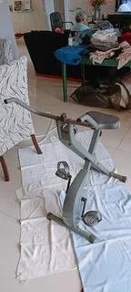 Desk chair, vacuum cleaner, exercise bike