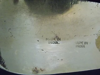 Vintage Shoe Brass Ashtray from India