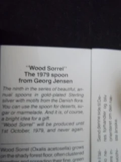 Wood Sorrel Silver Spoon Plated Gold