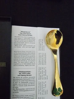 Wood Sorrel Silver Spoon Plated Gold