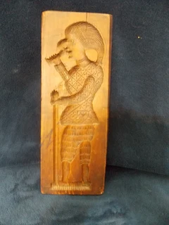 Antique Double-Sided Wood Carving