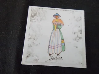 Set of Two Danish Porcelain Tiles