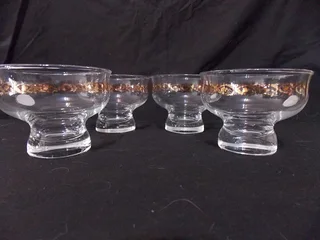 Set of Four Glass Dessert Bowls