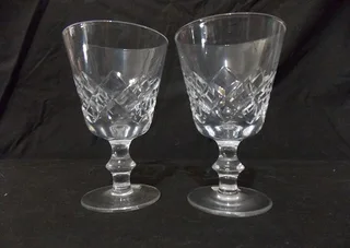 Set of Two Glass Sherry Glasses