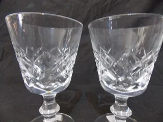 Set of Two Glass Sherry Glasses