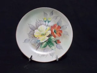 Stunning Small Hand painted by T Yakis Capri Plate