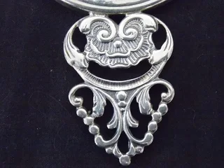 Great Silverplated Antique Hand Mirror