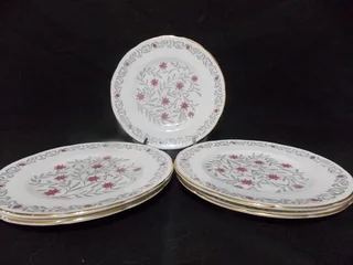 Foley Bone China , England Set of Six Stunning Small Plates