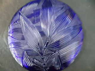 Beautiful Dark Blue Glass Snack Plate