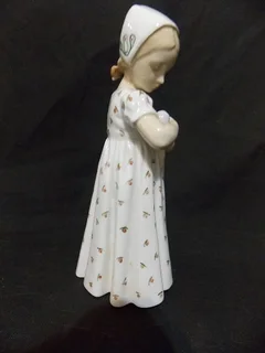 B &amp;G Denmark &#34;Mary and the Doll&#34; Porcelain Figurine Hand signed HB