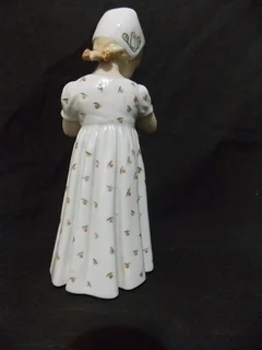 B &amp;G Denmark &#34;Mary and the Doll&#34; Porcelain Figurine Hand signed HB