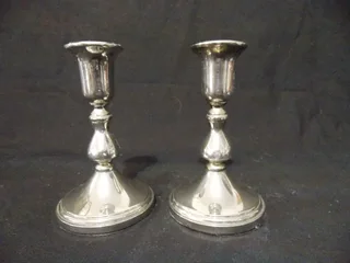 Pair of Silver Plated Candle Sticks
