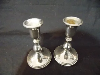 Pair of Silver Plated Candle Sticks