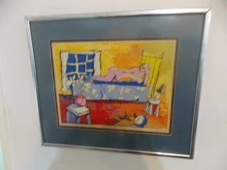 Stunning Framed James Durno Blue Alarm Clock Signed Print