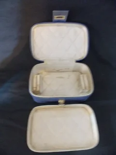 Leather and Petit Point Jewelry Box