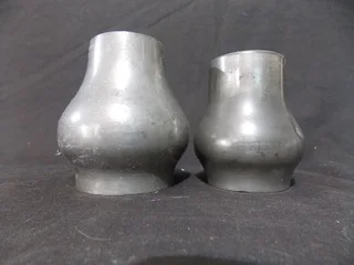Set of Two Tin Vases