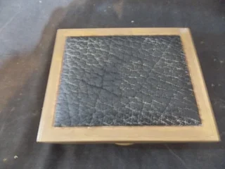 Beautiful Brass and Leather Ring Box