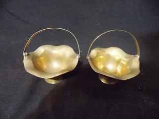 Two Small Brass Baskets