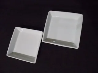 Set of Three Porcelain Snack Plates