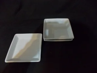 Set of Three Porcelain Snack Plates